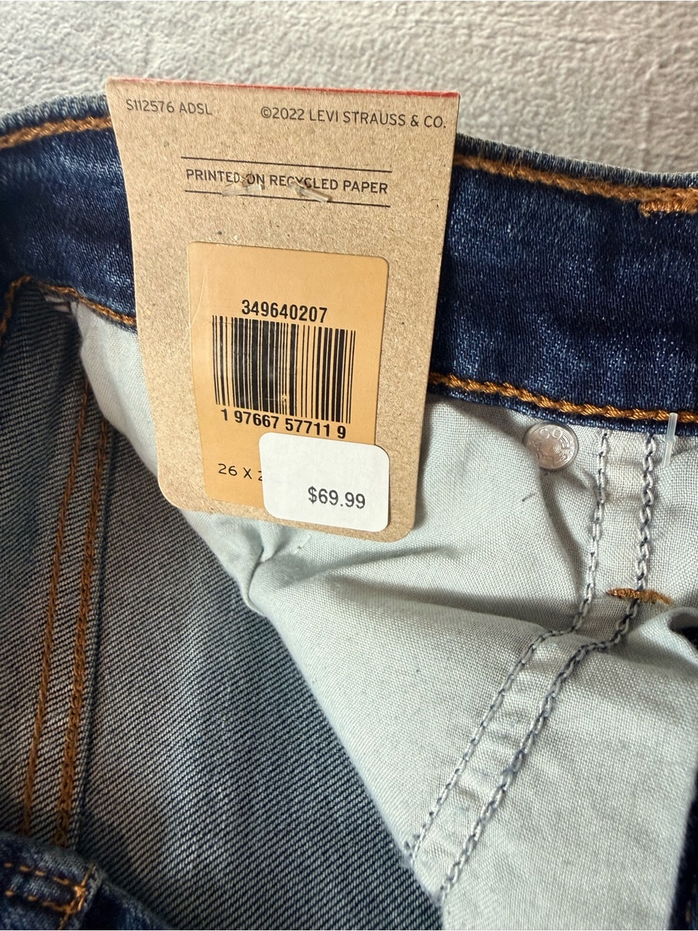 Levi's - Blue Denim Wedgie Straight Jeans - Picture 7 of 12